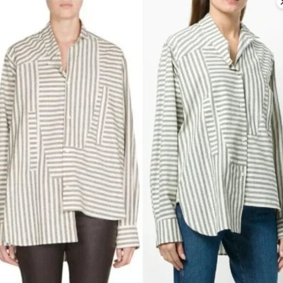 LOEWE asymmetrical striped button-up - Picture 6 of 6